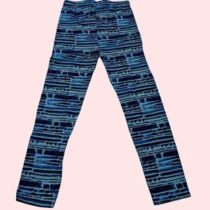 Pepco Full length Soft Cotton Blue Stripes leggings Skinny Fit stretchy NWOT